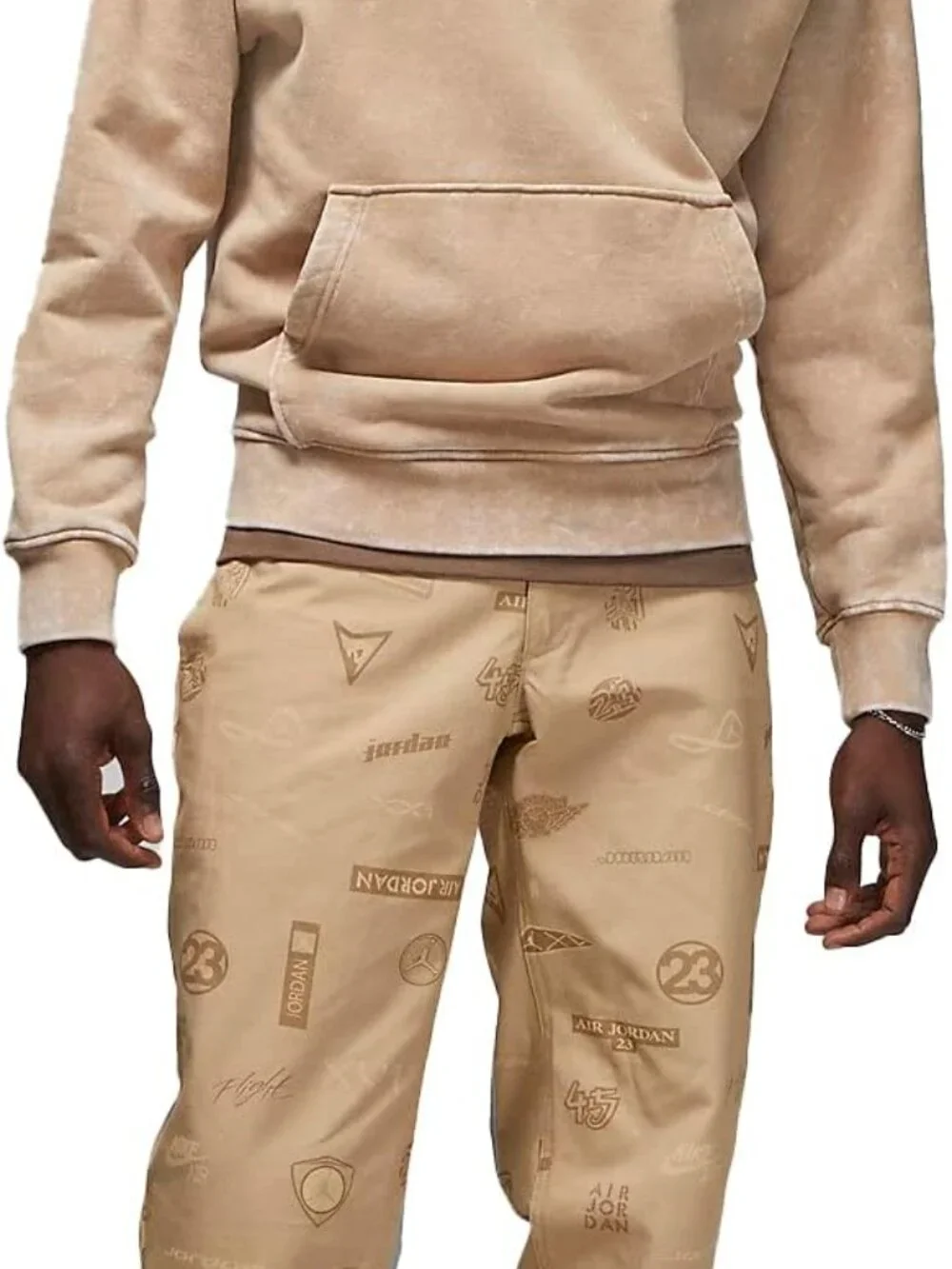 New Nike Air Jordan Flight Heritage Desert DV7561-277 Men's Fleece Pullover Sz L